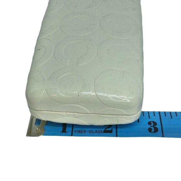 Coach Authentic White Eyeglass Case 7" Hard Shell EUC - Picture 4 of 9